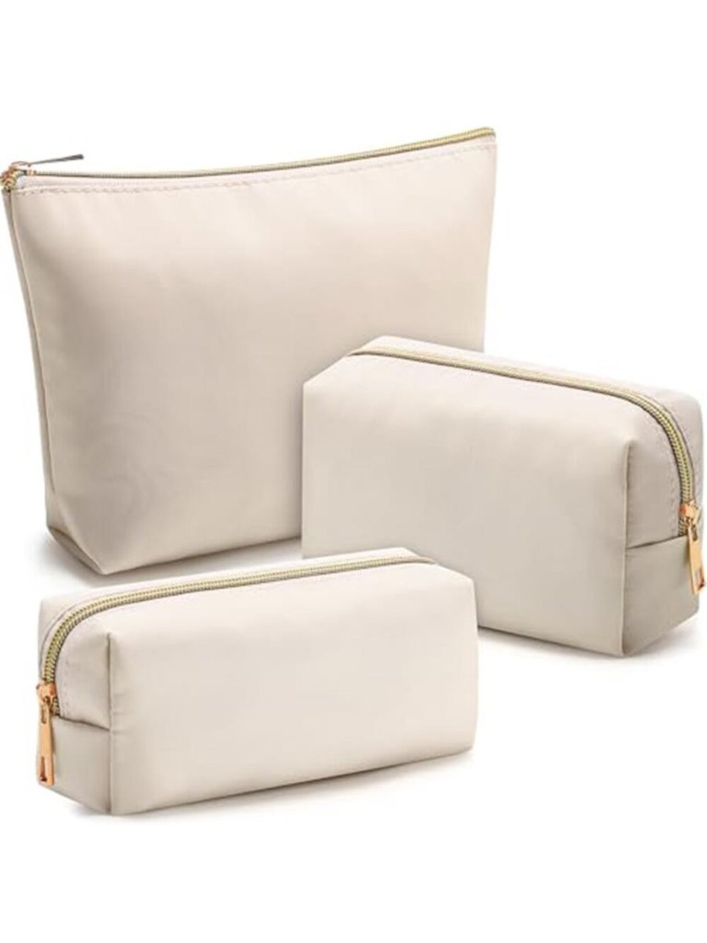 3 Pcs Nylon Makeup Bag Set for Women Aesthetic Cosmetic Bag
